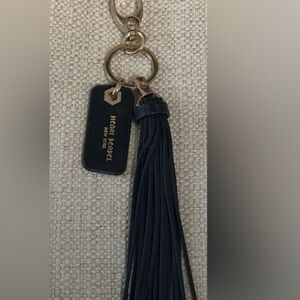 Henri Bendel Leather Tassel Bag Charm with Gold Hardware